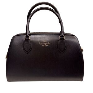 Kate Spade Madison large black leather duffle/crossbody bag.